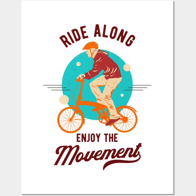 Bicycle Cycling Ride Along Cyclist Biker Wall Art by Foxxy Merch